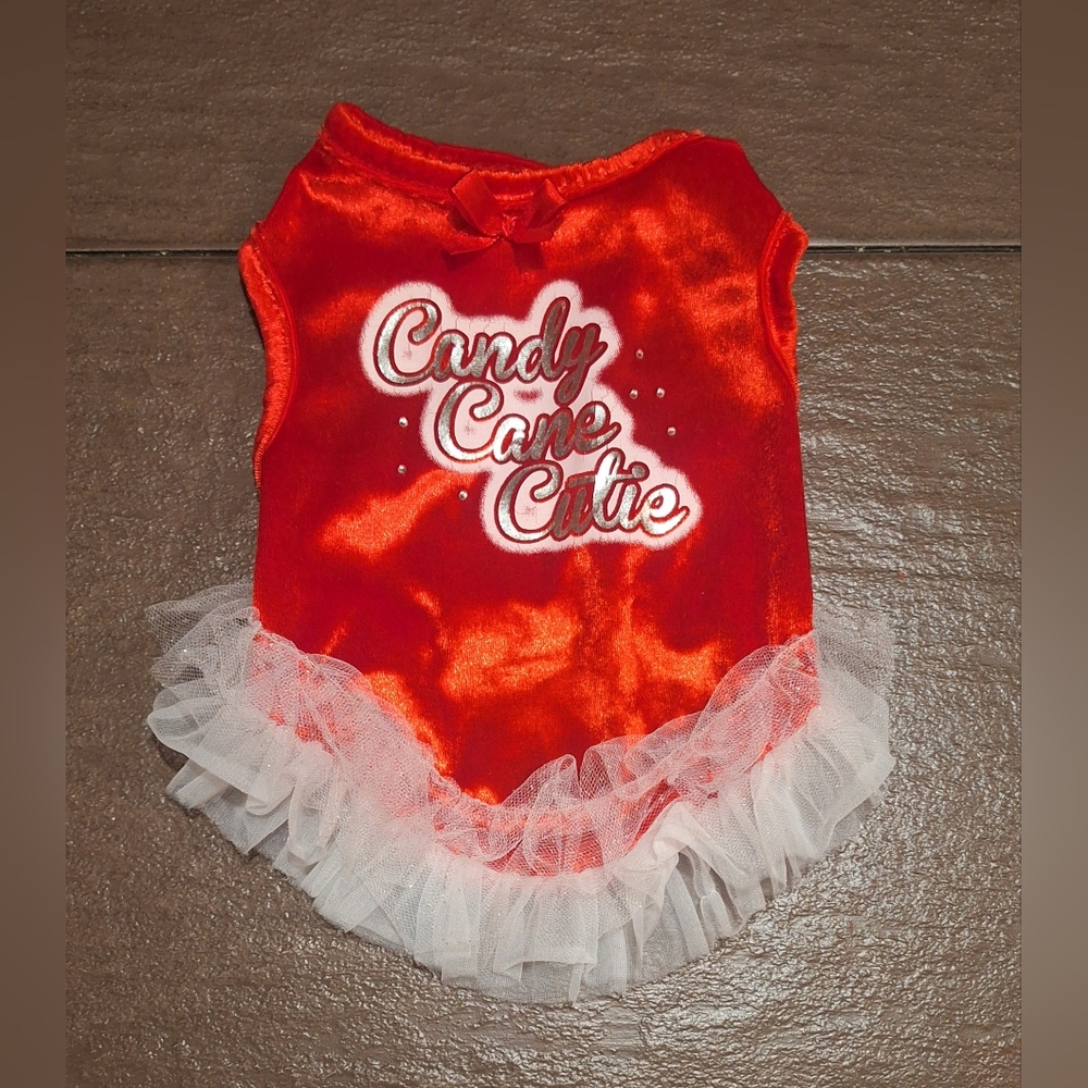 Simply Dog: Red Christmas Dog Sweater *Candy Cane Cutie* Size: XS- Extra Small